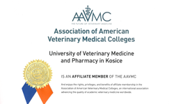 UVMP in Košice has became an affiliate member of AAVMC