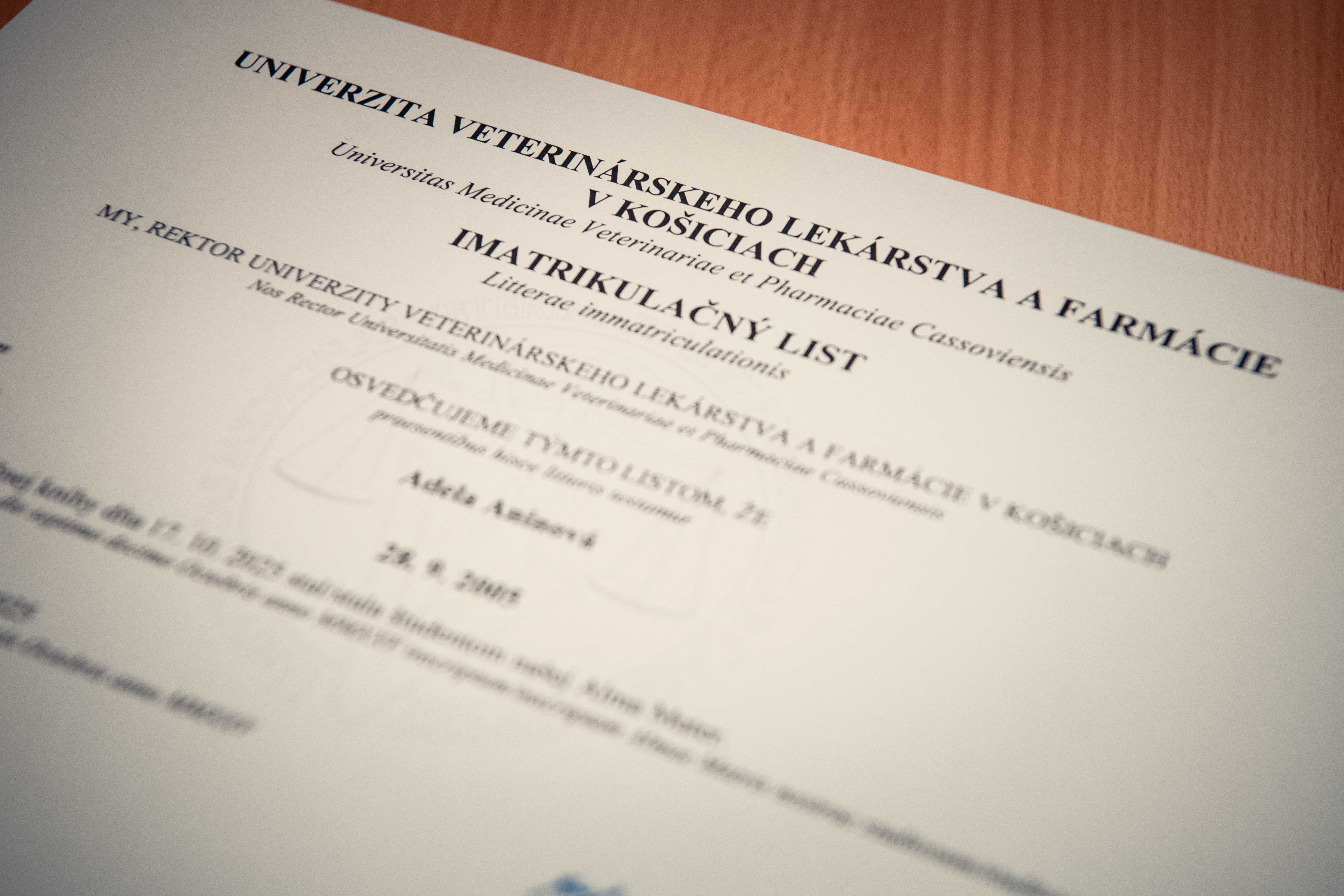 Študentky a študenti absolvovali imatrikuláciu - svoju prvú akademickú slávnosť